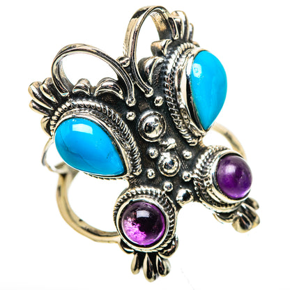 Sleeping Beauty Turquoise Rings handcrafted by Ana Silver Co - RING133360 - Photo 2