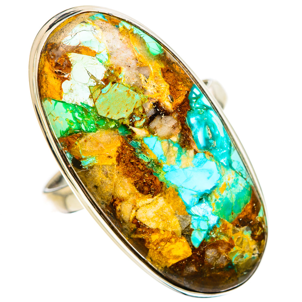 King Mohave Turquoise Rings handcrafted by Ana Silver Co - RING133361 - Photo 2