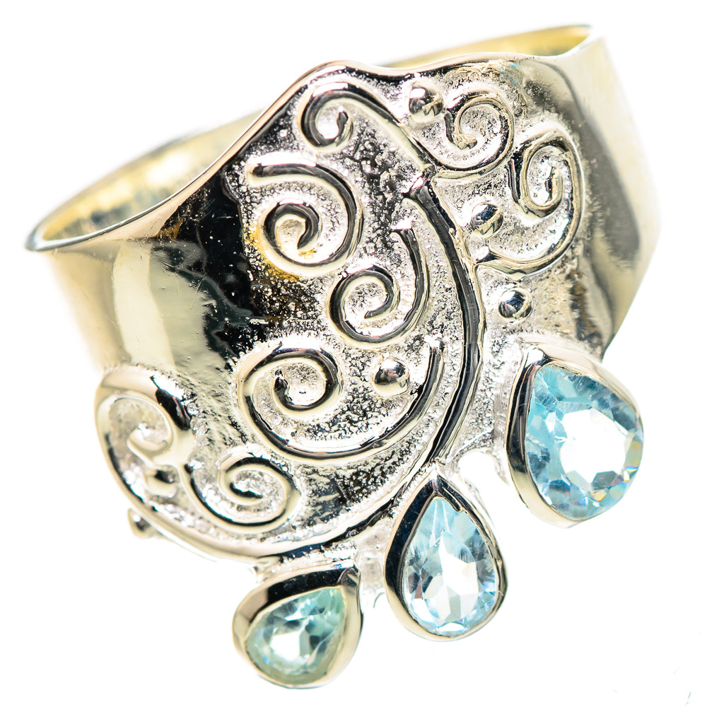 Blue Topaz Rings handcrafted by Ana Silver Co - RING133362 - Photo 2