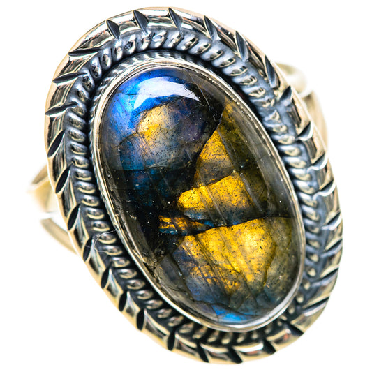 Labradorite Rings handcrafted by Ana Silver Co - RING133366 - Photo 2