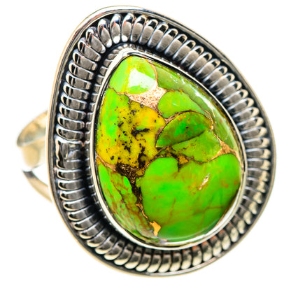 Green Copper Composite Turquoise Rings handcrafted by Ana Silver Co - RING133367 - Photo 2