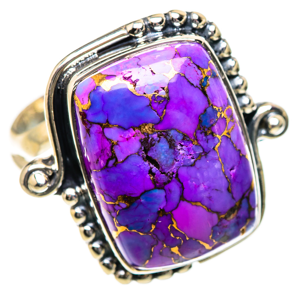 Purple Copper Composite Turquoise Rings handcrafted by Ana Silver Co - RING133376 - Photo 2