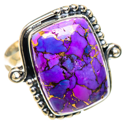 Purple Copper Composite Turquoise Rings handcrafted by Ana Silver Co - RING133376 - Photo 2