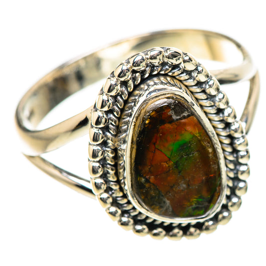 Ammolite Rings handcrafted by Ana Silver Co - RING133382 - Photo 2