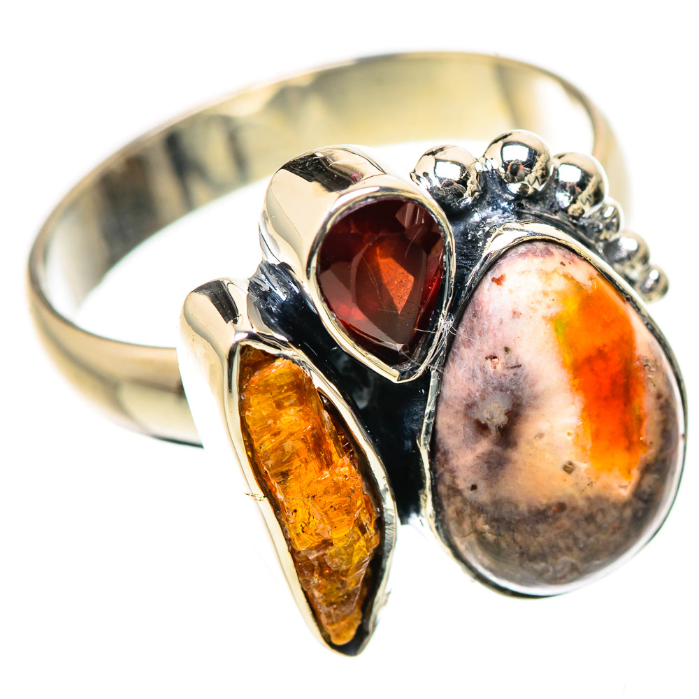 Mexican Fire Opal Rings handcrafted by Ana Silver Co - RING133384 - Photo 2