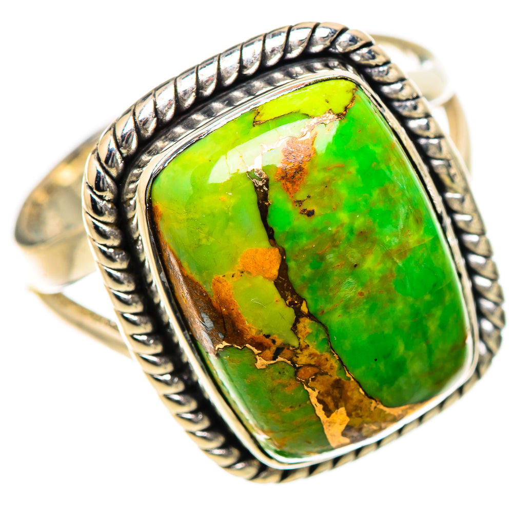 Green Copper Composite Turquoise Rings handcrafted by Ana Silver Co - RING133391 - Photo 2