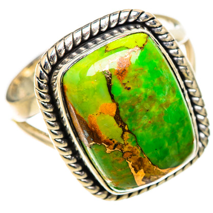Green Copper Composite Turquoise Rings handcrafted by Ana Silver Co - RING133391 - Photo 2