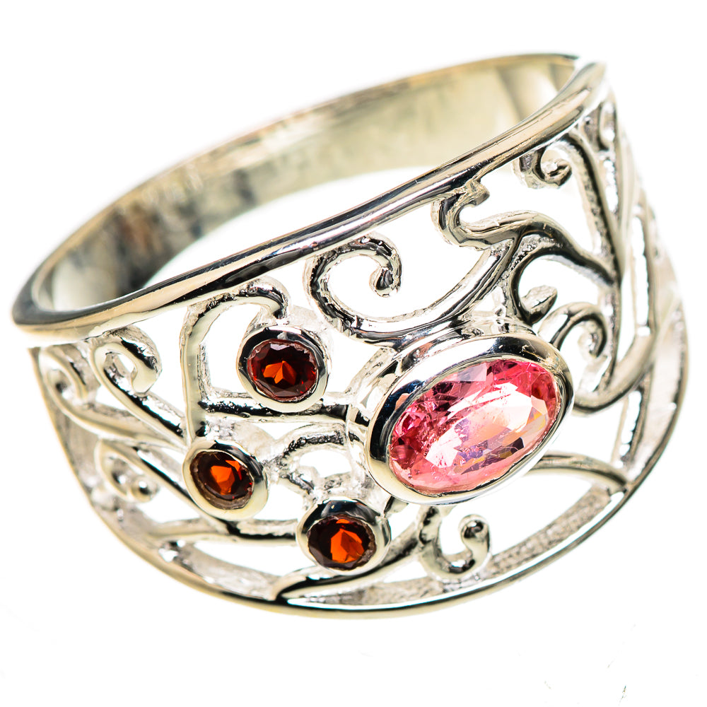 Pink Tourmaline Rings handcrafted by Ana Silver Co - RING133394 - Photo 2