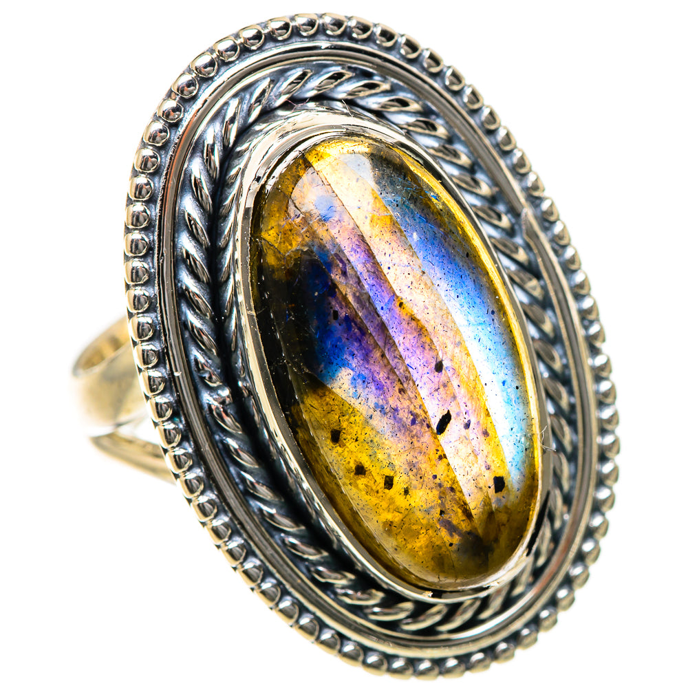 Labradorite Rings handcrafted by Ana Silver Co - RING133407 - Photo 2