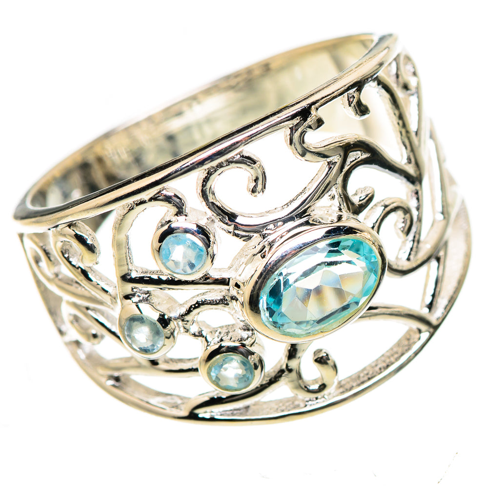 Blue Topaz Rings handcrafted by Ana Silver Co - RING133410 - Photo 2
