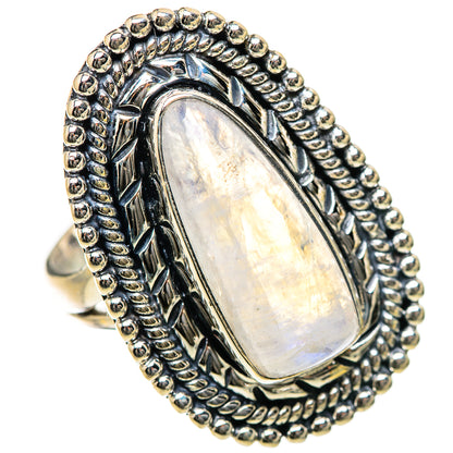 Rainbow Moonstone Rings handcrafted by Ana Silver Co - RING133422 - Photo 2