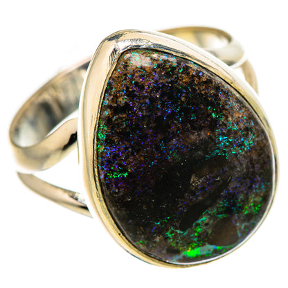 Andamooka Opal Rings handcrafted by Ana Silver Co - RING133423 - Photo 2