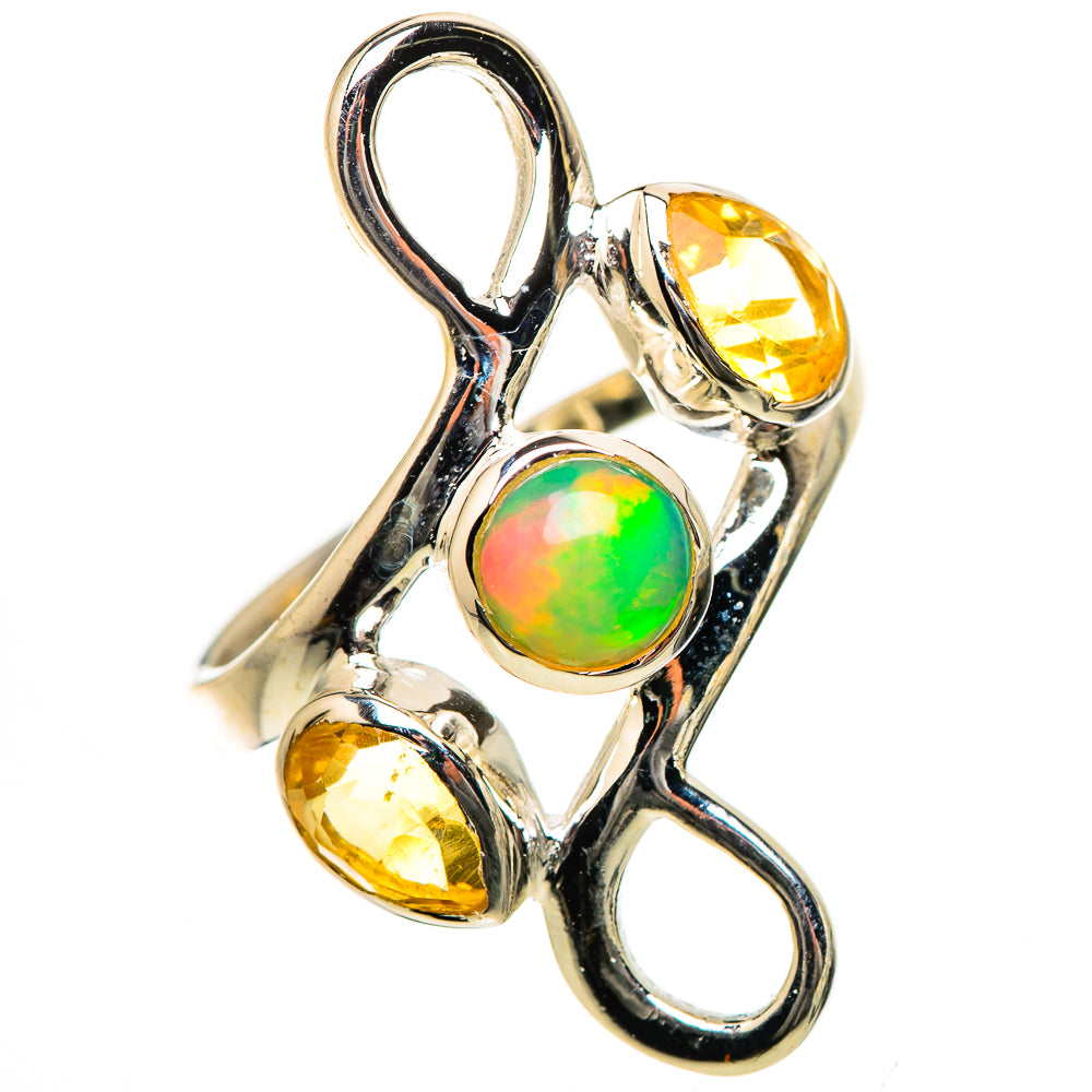 Ethiopian Opal Rings handcrafted by Ana Silver Co - RING133444 - Photo 2