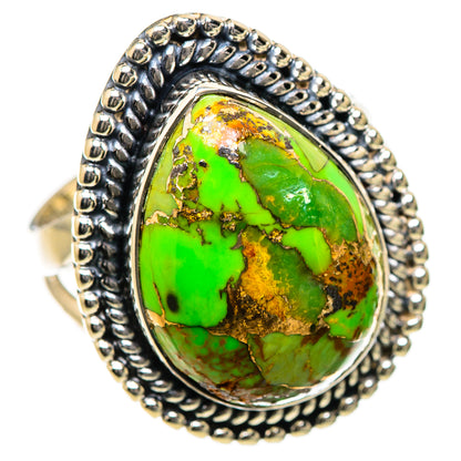 Green Copper Composite Turquoise Rings handcrafted by Ana Silver Co - RING133450 - Photo 2