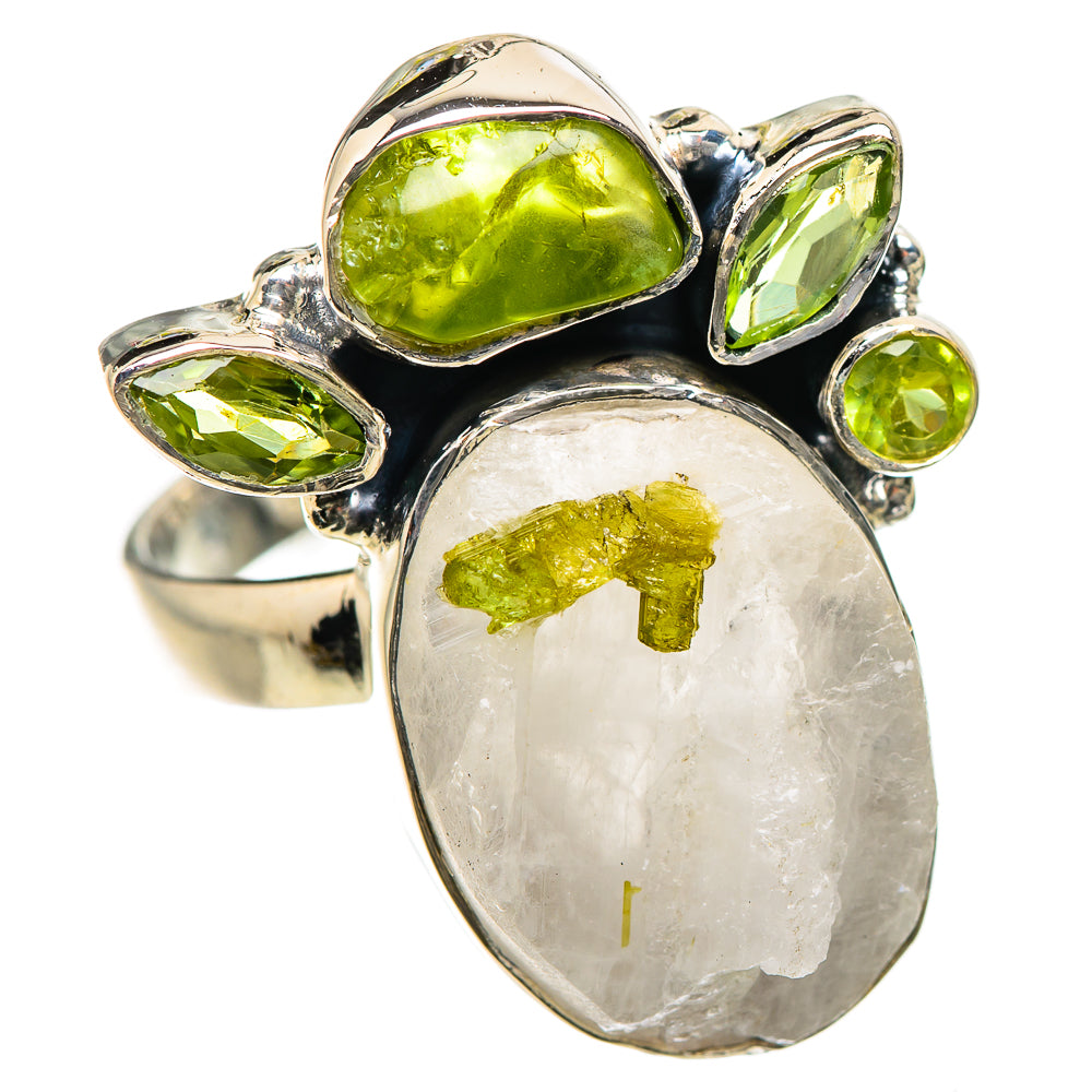 Green Quartz Crystal Rings handcrafted by Ana Silver Co - RING133451 - Photo 2