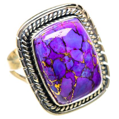 Purple Copper Composite Turquoise Rings handcrafted by Ana Silver Co - RING133460 - Photo 2