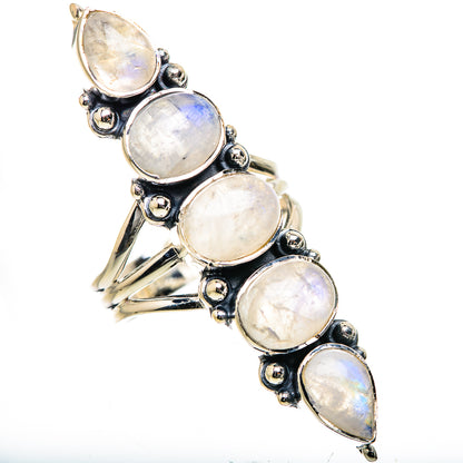 Rainbow Moonstone Rings handcrafted by Ana Silver Co - RING133462 - Photo 2