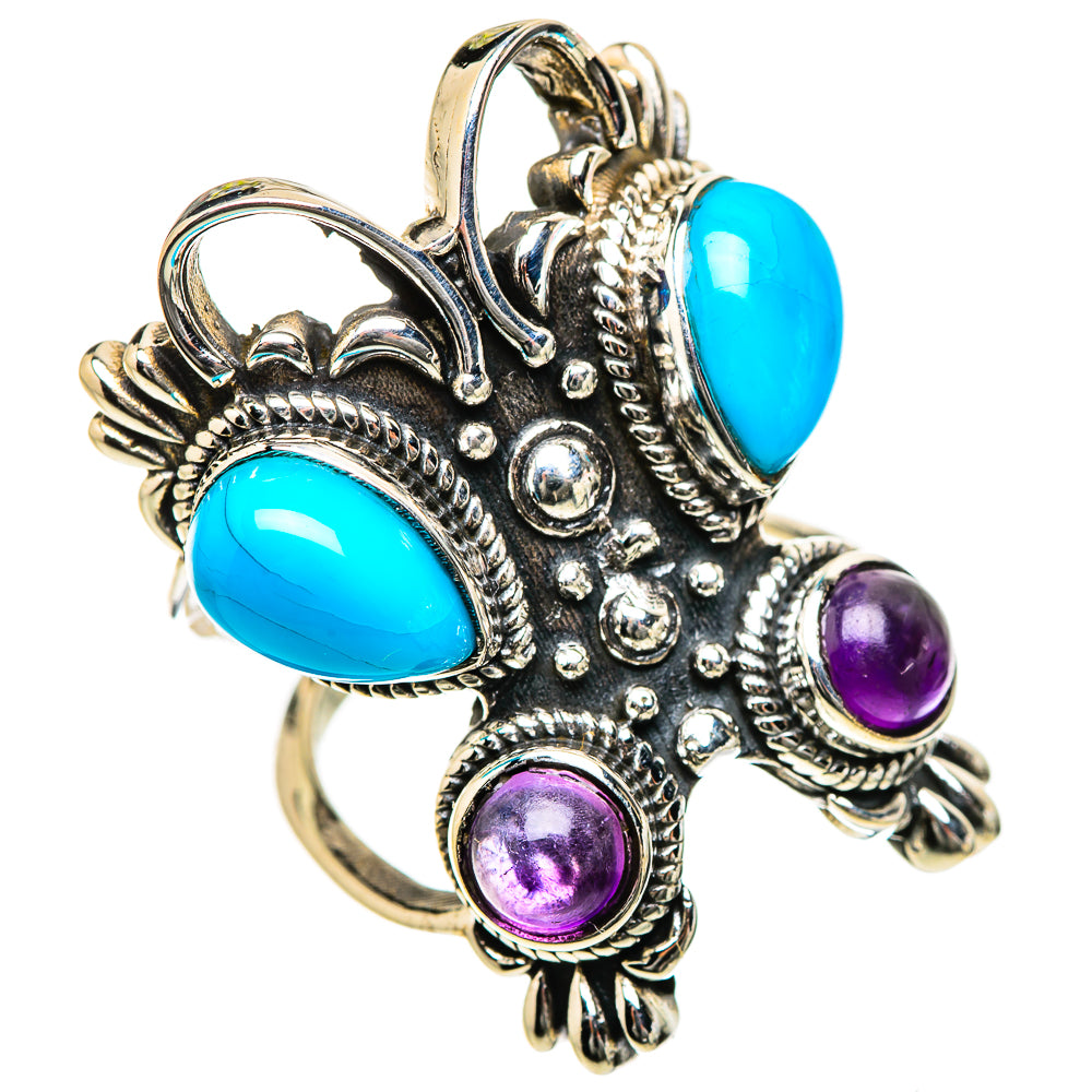 Sleeping Beauty Turquoise Rings handcrafted by Ana Silver Co - RING133465 - Photo 2