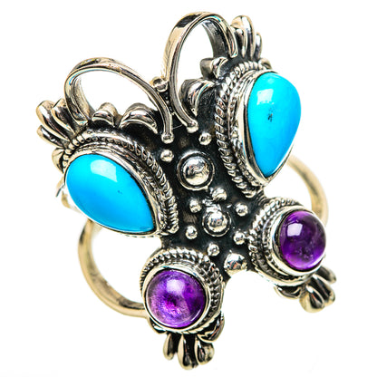 Sleeping Beauty Turquoise Rings handcrafted by Ana Silver Co - RING133509 - Photo 2