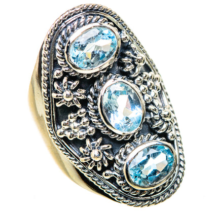 Blue Topaz Rings handcrafted by Ana Silver Co - RING133511 - Photo 2