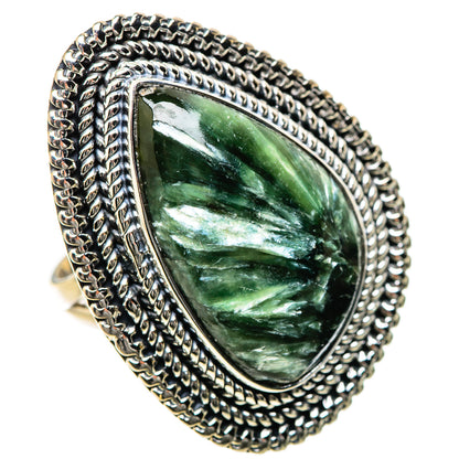 Seraphinite Rings handcrafted by Ana Silver Co - RING133517 - Photo 2