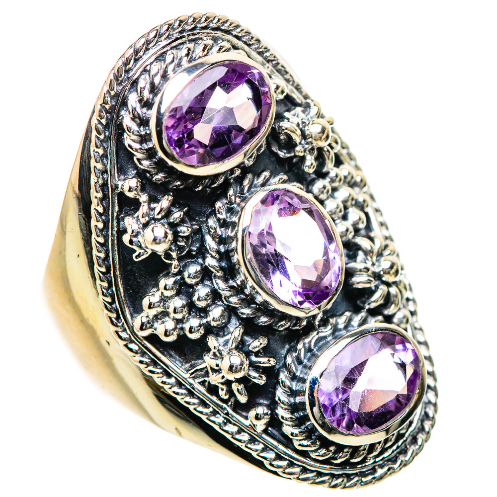 Amethyst Rings handcrafted by Ana Silver Co - RING133519 - Photo 2
