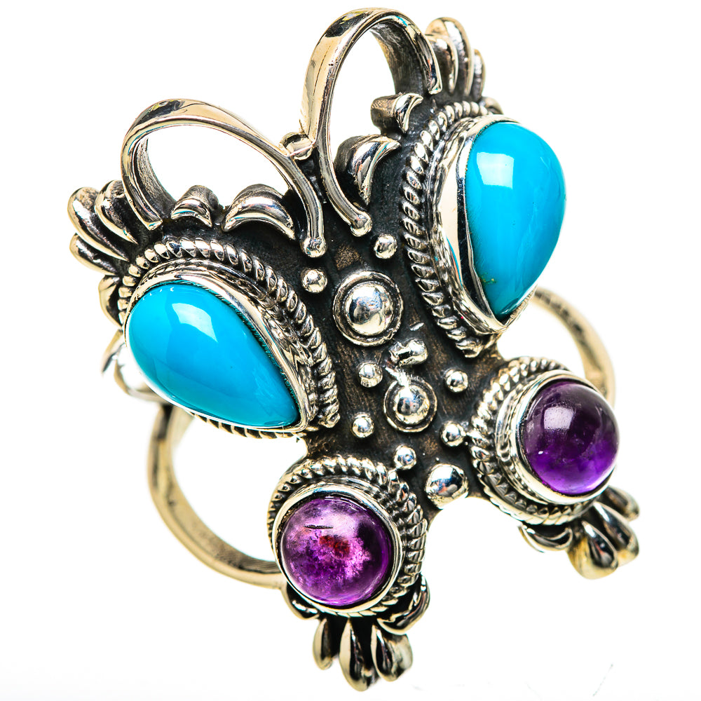 Sleeping Beauty Turquoise Rings handcrafted by Ana Silver Co - RING133525 - Photo 2