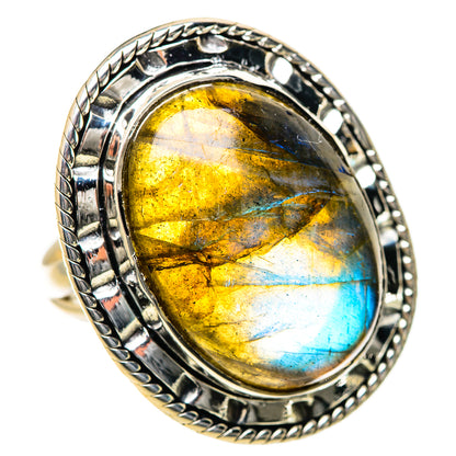 Labradorite Rings handcrafted by Ana Silver Co - RING133527 - Photo 2