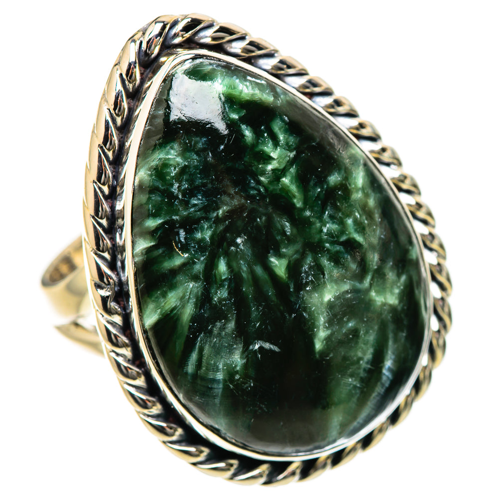 Seraphinite Rings handcrafted by Ana Silver Co - RING133532 - Photo 2