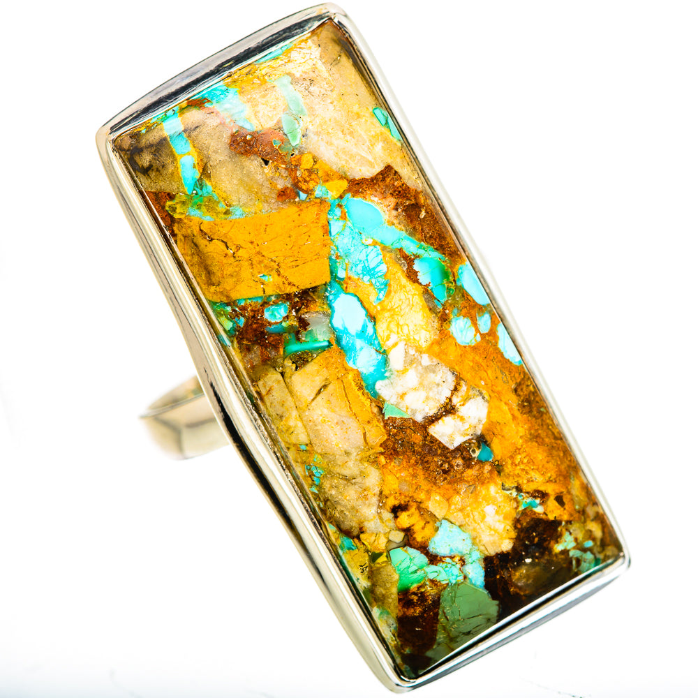 Kingman Mohave Turquoise Rings handcrafted by Ana Silver Co - RING133541 - Photo 2