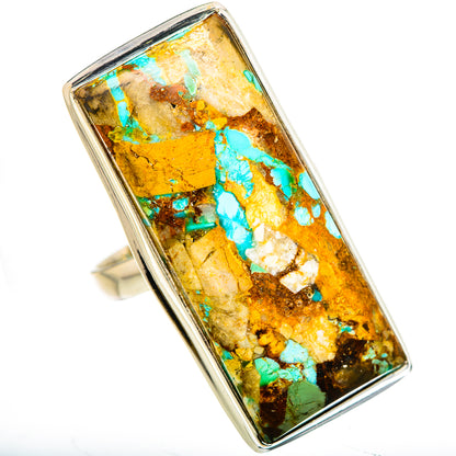 Kingman Mohave Turquoise Rings handcrafted by Ana Silver Co - RING133541 - Photo 2
