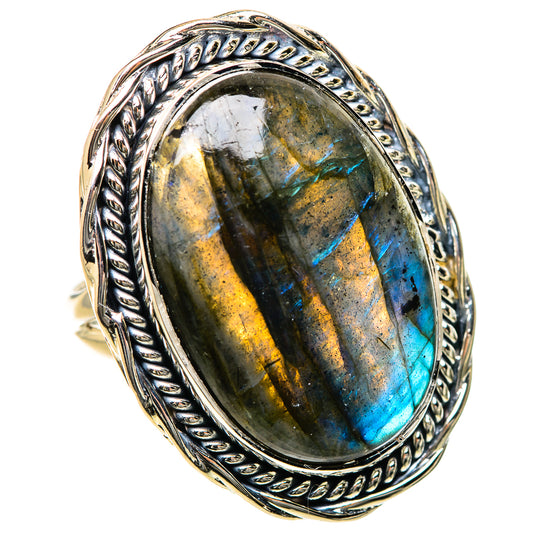 Labradorite Rings handcrafted by Ana Silver Co - RING133542 - Photo 2