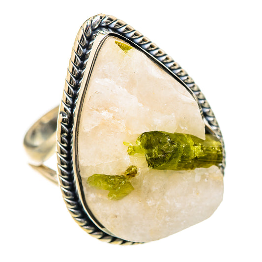 Green Quartz Crystal Rings handcrafted by Ana Silver Co - RING133554 - Photo 2