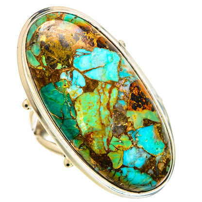 Kingman Mohave Turquoise Rings handcrafted by Ana Silver Co - RING133557 - Photo 2