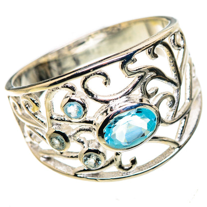 Blue Topaz Rings handcrafted by Ana Silver Co - RING133564 - Photo 2