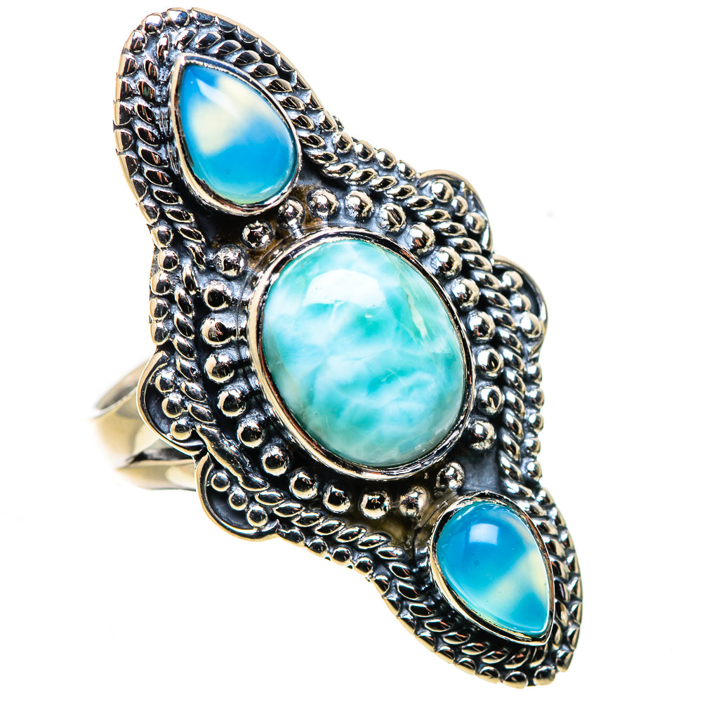 Larimar Rings handcrafted by Ana Silver Co - RING133567 - Photo 2