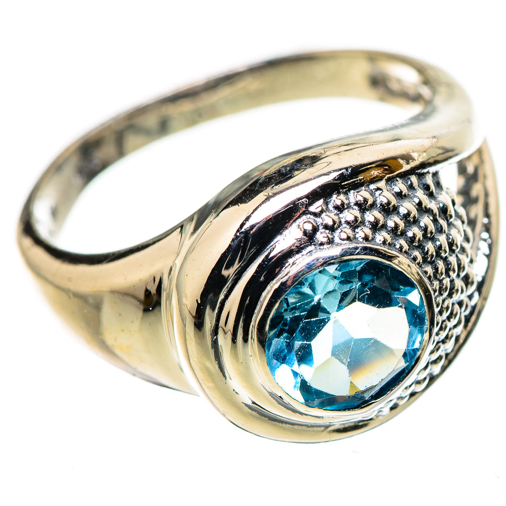 Blue Topaz Rings handcrafted by Ana Silver Co - RING133569 - Photo 2