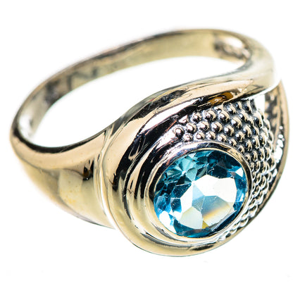 Blue Topaz Rings handcrafted by Ana Silver Co - RING133569 - Photo 2