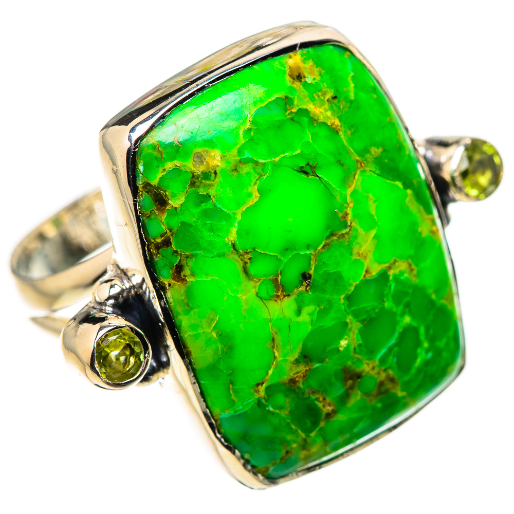 Green Copper Composite Turquoise Rings handcrafted by Ana Silver Co - RING133574 - Photo 2