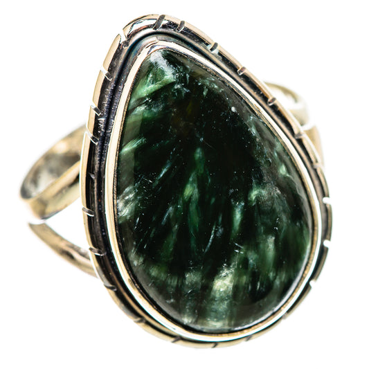 Seraphinite Rings handcrafted by Ana Silver Co - RING133575 - Photo 2