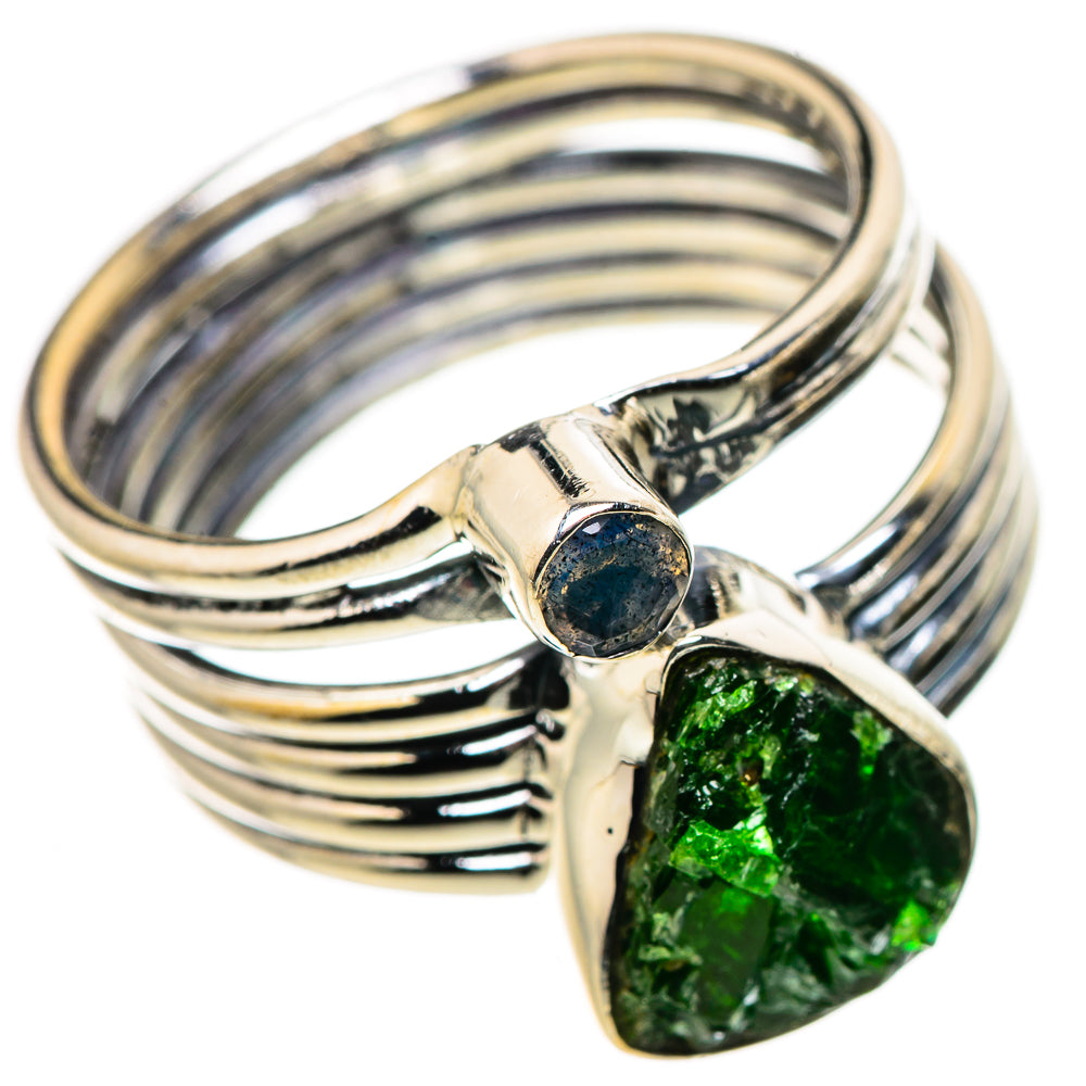 Chrome Diopside Rings handcrafted by Ana Silver Co - RING133576 - Photo 2