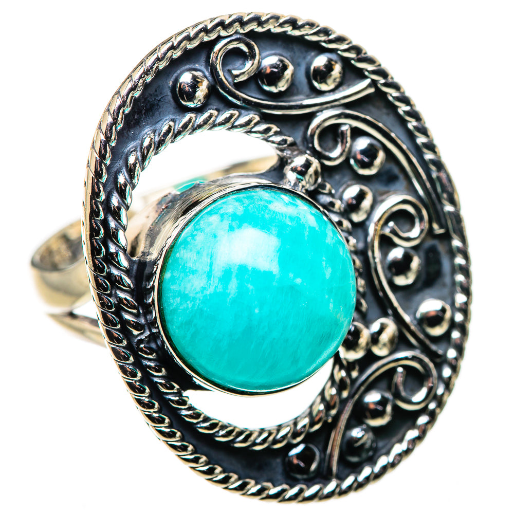 Amazonite Rings handcrafted by Ana Silver Co - RING133577 - Photo 2