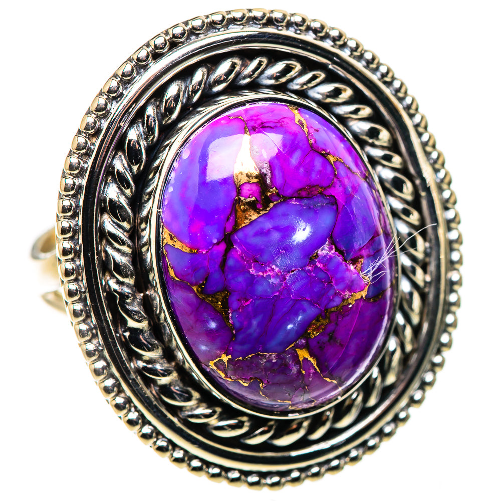Purple Copper Composite Turquoise Rings handcrafted by Ana Silver Co - RING133586 - Photo 2