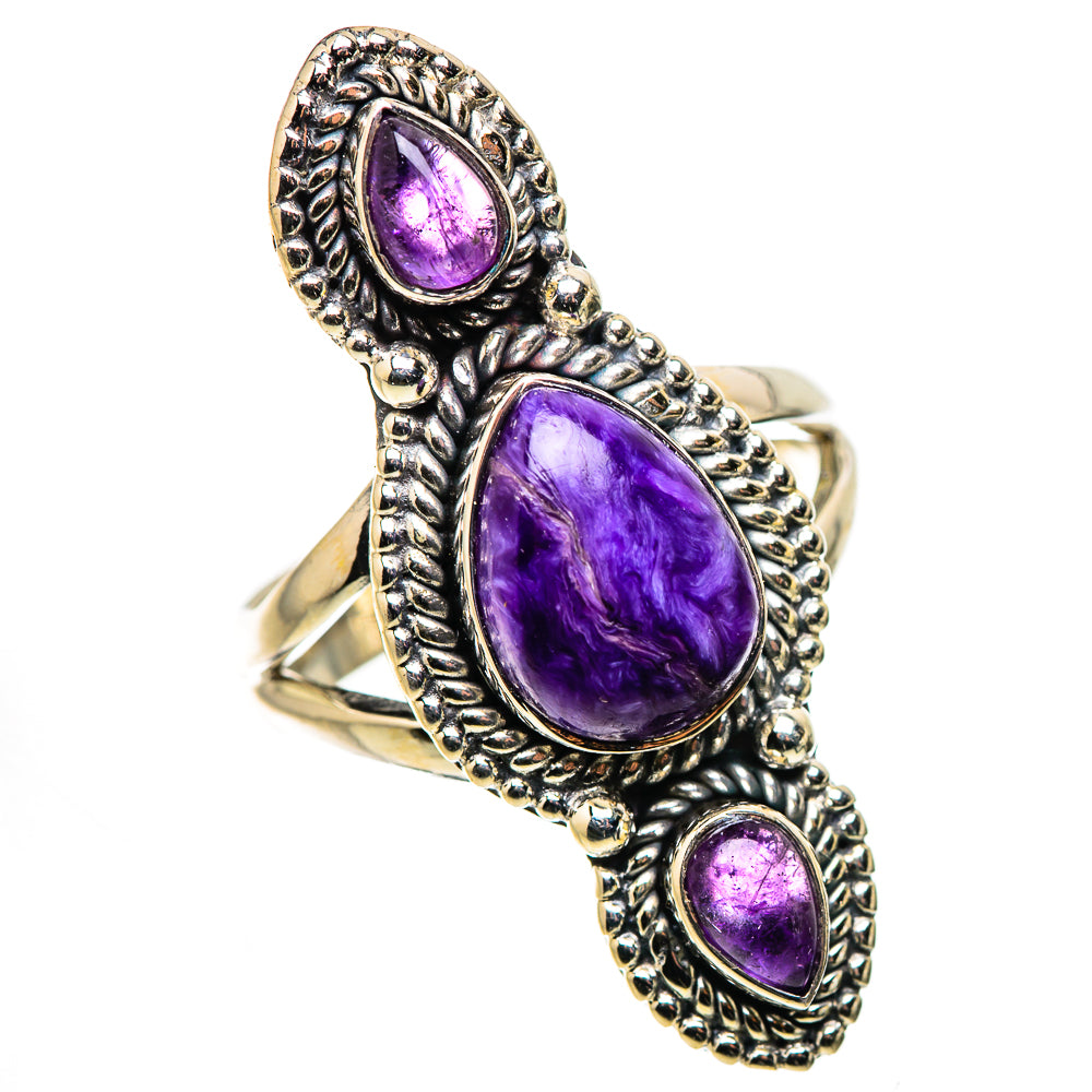 Charoite Rings handcrafted by Ana Silver Co - RING133587 - Photo 2