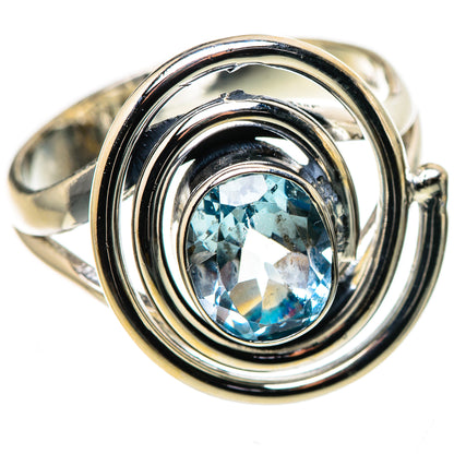 Blue Topaz Rings handcrafted by Ana Silver Co - RING133598 - Photo 2