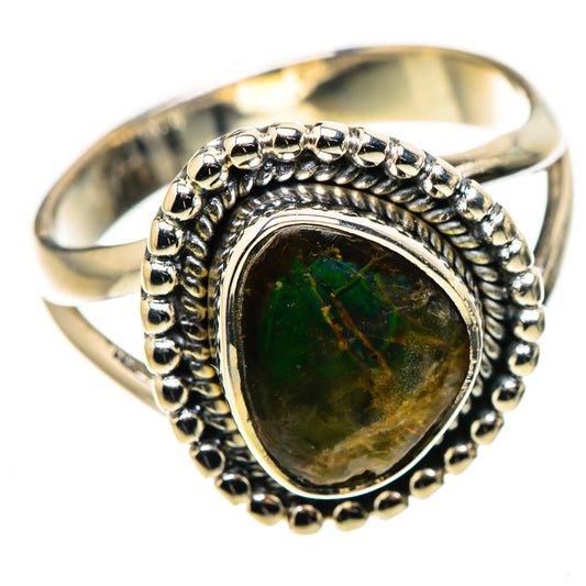 Ammolite Rings handcrafted by Ana Silver Co - RING133606 - Photo 2