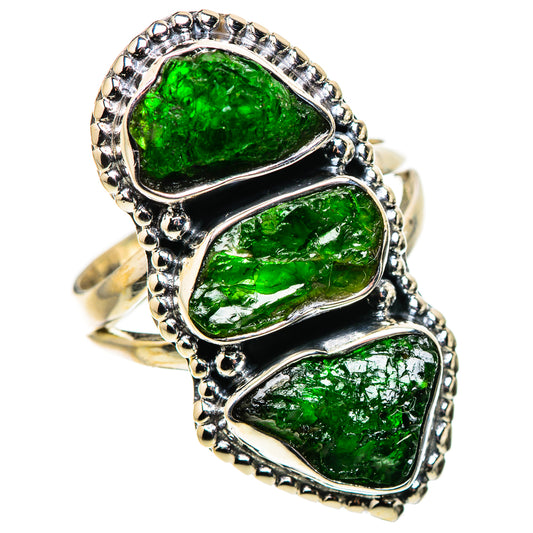 Chrome Diopside Rings handcrafted by Ana Silver Co - RING133607 - Photo 2