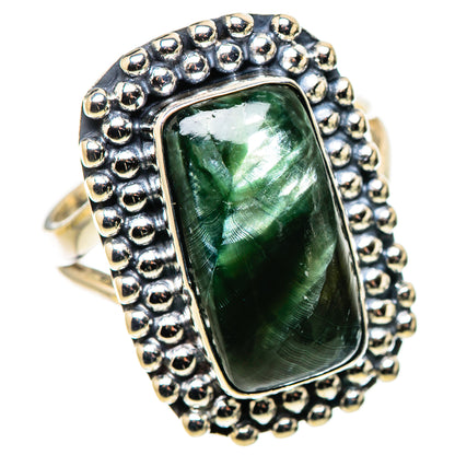 Seraphinite Rings handcrafted by Ana Silver Co - RING133609 - Photo 2