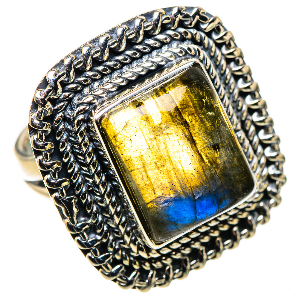Labradorite Rings handcrafted by Ana Silver Co - RING133630 - Photo 2