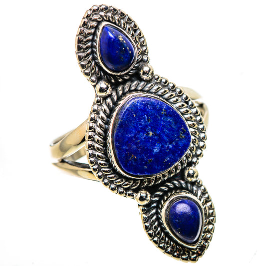 Lapis Lazuli Rings handcrafted by Ana Silver Co - RING133631 - Photo 2